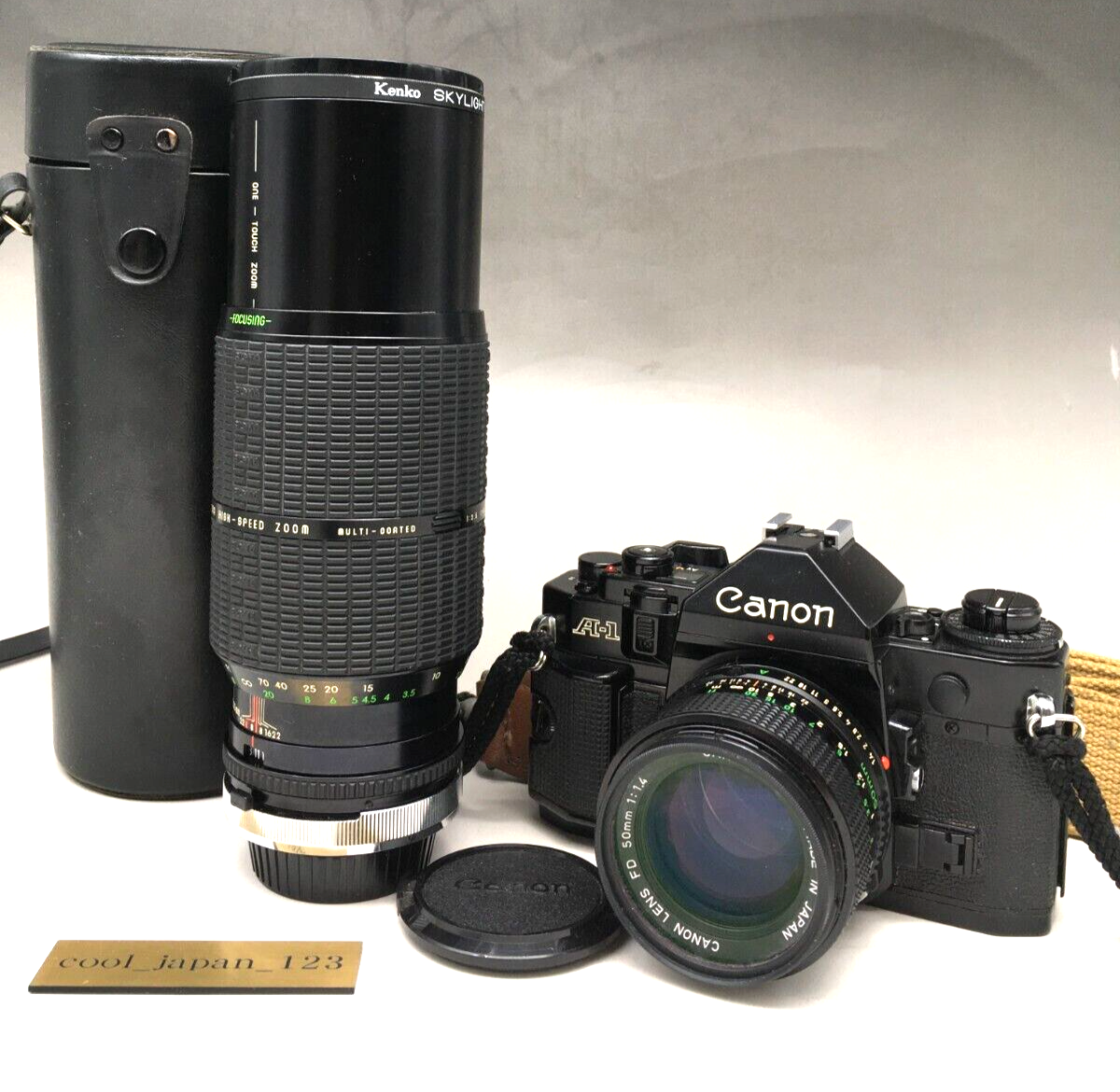 Canon A-1 35mm SLR Film Camera Canon FD 50mm f/1.4 Sigma 80