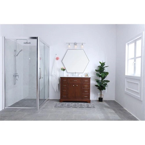 Living District Gene 3-Light Metal Wall Sconce in Chrome and Clear Glass - Picture 2 of 3