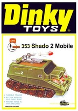 DINKY U.F.O SHADO 2 "GREEN" A5 SHOP COUNTER / WALL DISPLAY "NEW".  ED STRAKER
