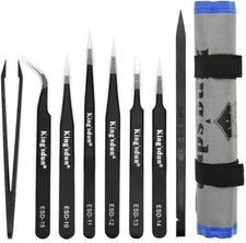 8 Pc Tweezer Set Stainless Steel Hobby Electronic Jewelry Watch Repairs Tool New