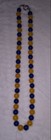 9.5" GOLDEN STATE WARRIORS BLUE & YELLOW ONYX NECKLACE,"BRAND NEW"