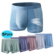 5X Mesh Soft Men's Underwear Boxer Shorts Set Breathable Underpants Men Briefs