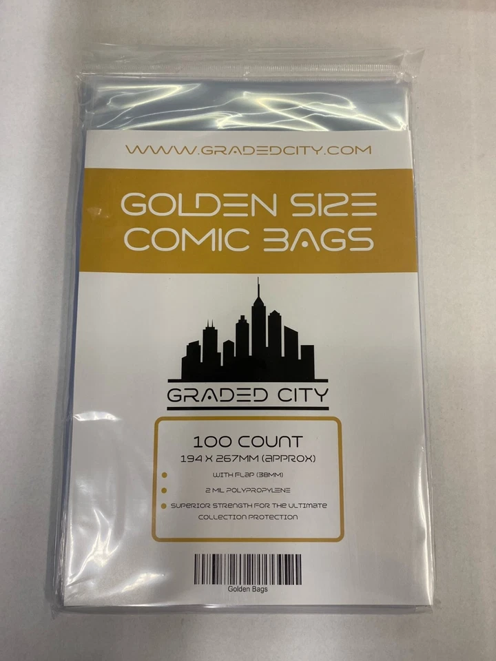 100 X GOLDEN AGE BAGS GRADED CITY COMICS