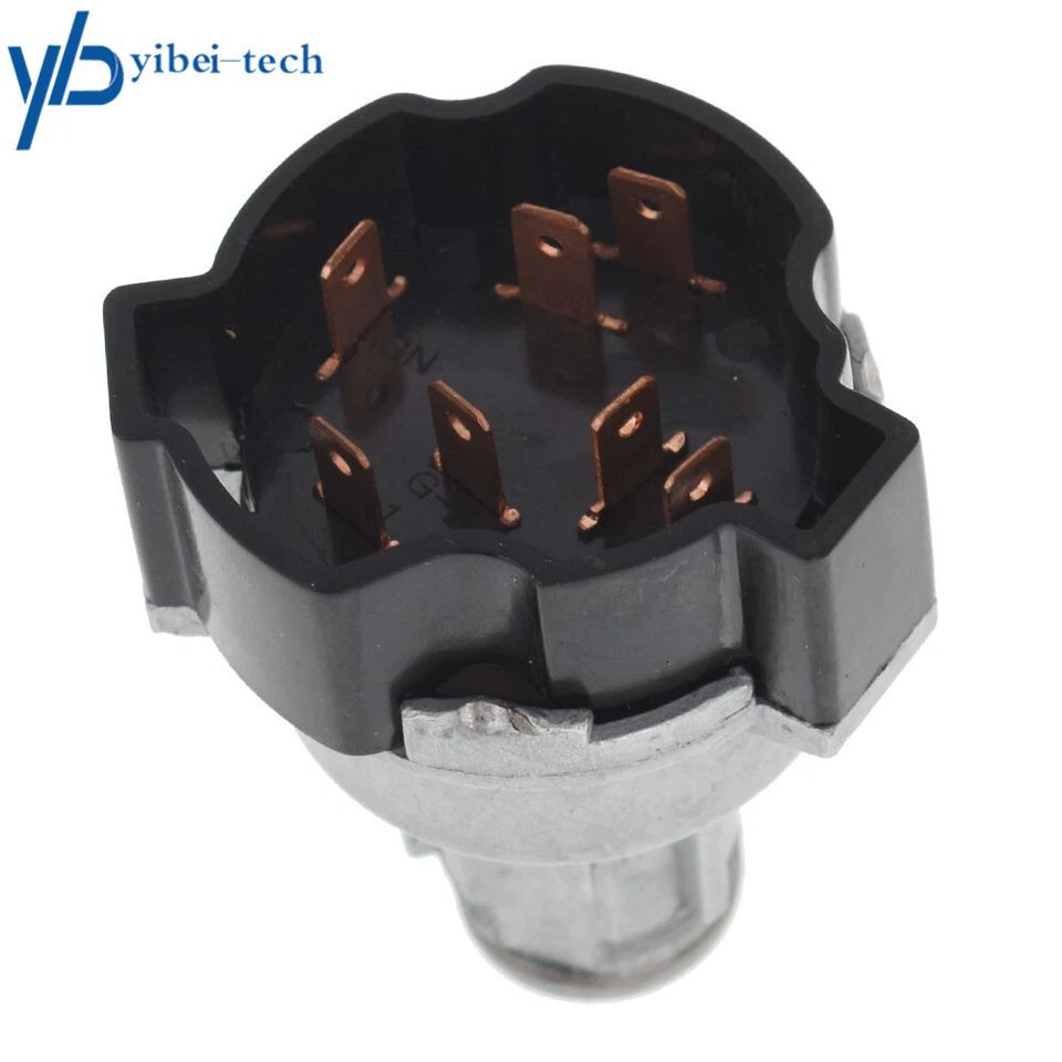 Interruptor de arranque del cilindro de bloqueo de encendido en el tablero con llaves para Chevrolet GMC 1967-79 Foto 4 de 4