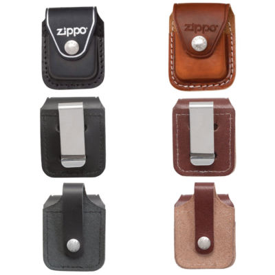 Zippo Lighter Pouch With Clip - Genuine Leather - Protection & Security - Adaptable To 5cm Belts - Holds All Zippo Windproof Lighters - Made In USA - Brown - Foto 3