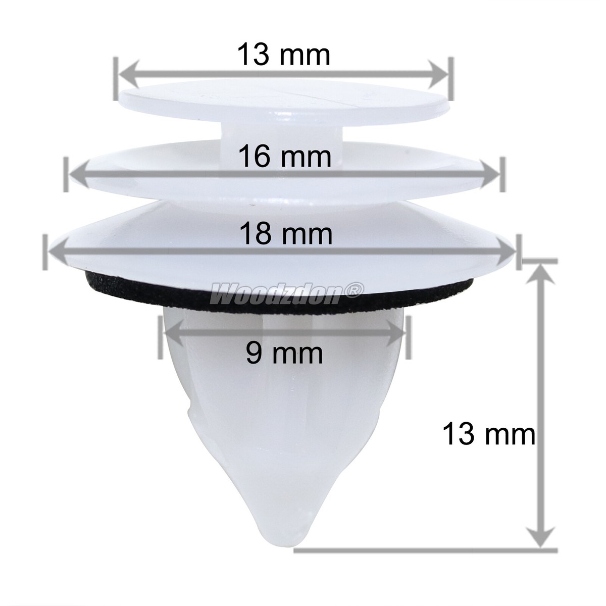 10x Trim Clips, Interior Door Trim and Panel (1008068; 7M0867299K