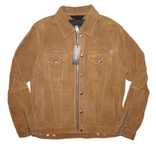 DIESEL L-DEAN LEATHER JACKET BROWN SIZE M 100% AUTHENTIC
