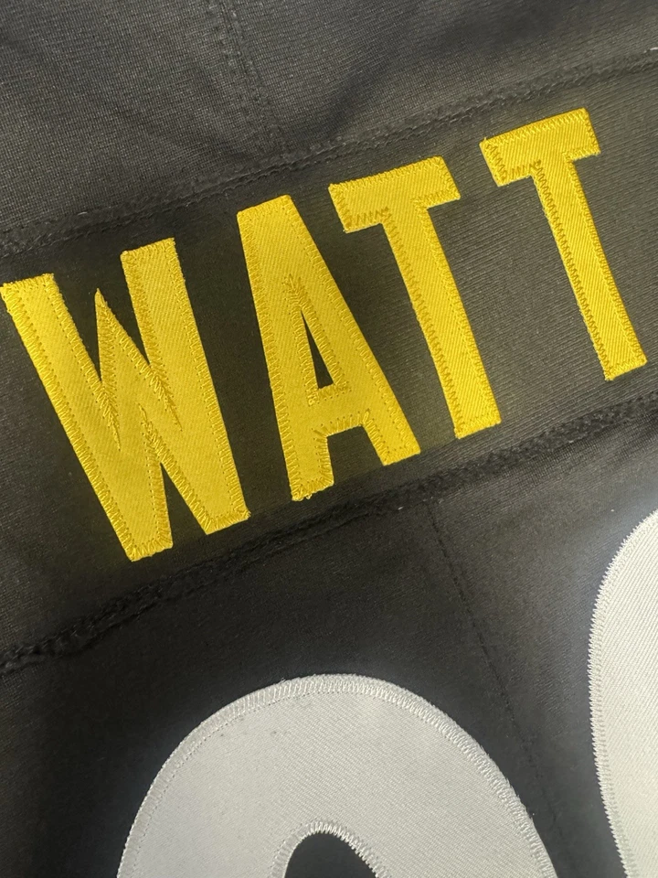 Camiseta deportiva Steelers #90 nueva con etiquetas TJ Watt Pittsburgh negra para hombre XL cosida. Foto 4 de 4