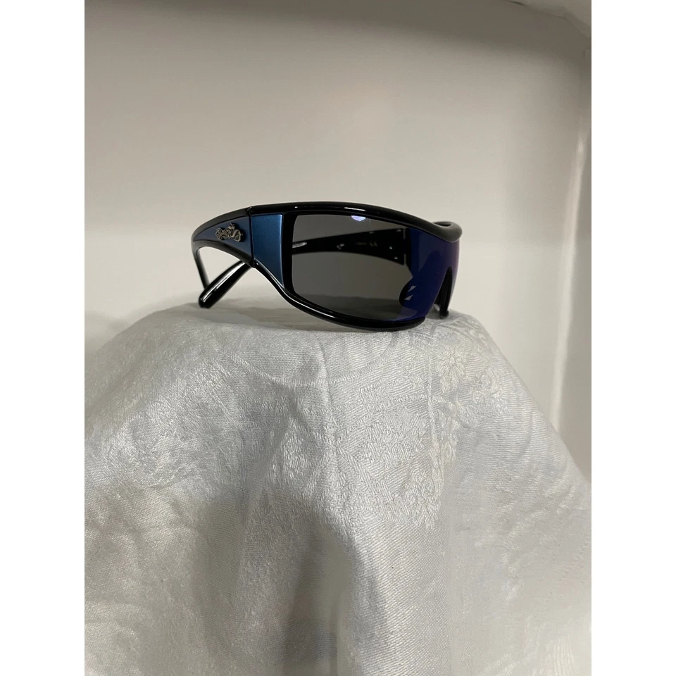 Gafas de sol Choppers marcos negros estilo escudo deportivo motocicleta motociclista para hombre nuevas sin etiquetas Foto 2 de 4