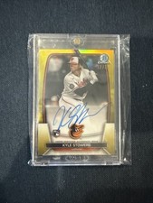 KYLE STOWERS 2023 Bowman Chrome Yellow Refractor Auto #/75 RC auto 