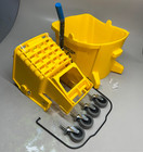 Carlisle Rolling Mop Bucket W/ Side Press Wringer 26 Qt Capacity Yellow 3690804