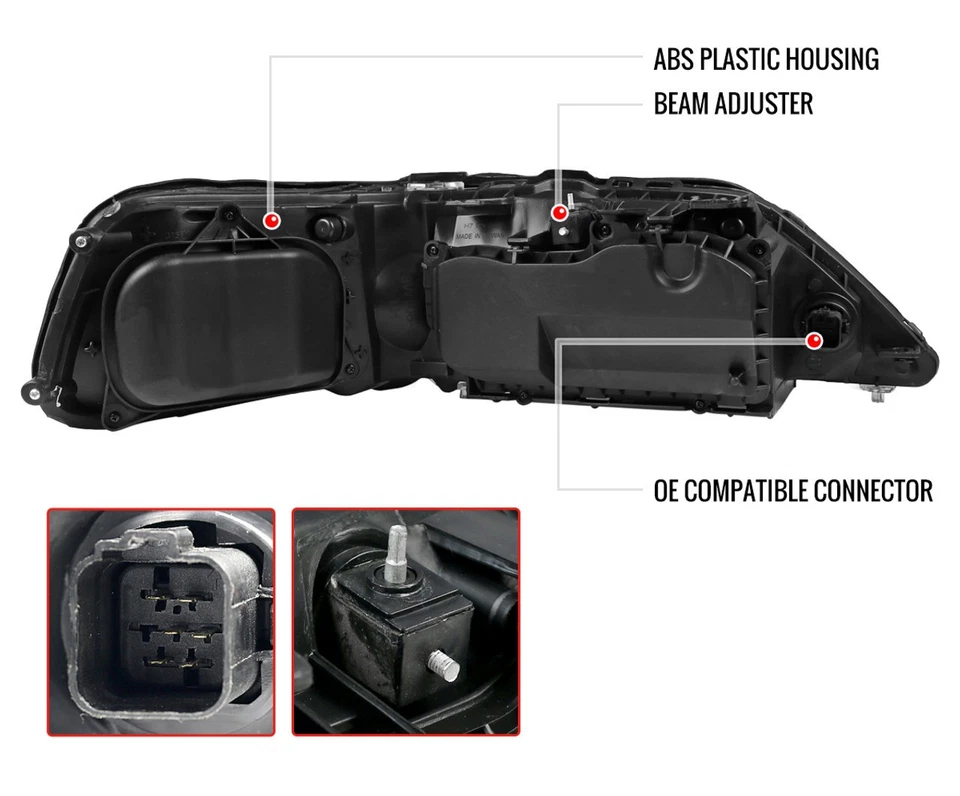 Faros estilo fábrica ámbar negros para Lincoln Town Car 05-11 Foto 2 de 3