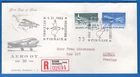 STAMPS FINLAND-40 Years of Finnish Civil Aviation, "R" to Sweden , FDC ,1963-#