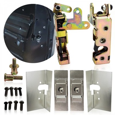 Small Locking Cat Jaw Claw Door Latches w/ Installation Kit Bear Type Grip Latch