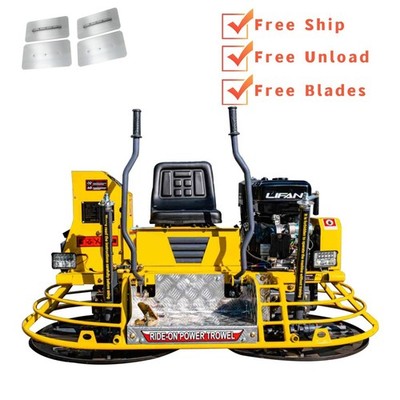 FreeShip Ride-on Power Trowel Machine Concrete Road Finisher Cement Trowel Paver