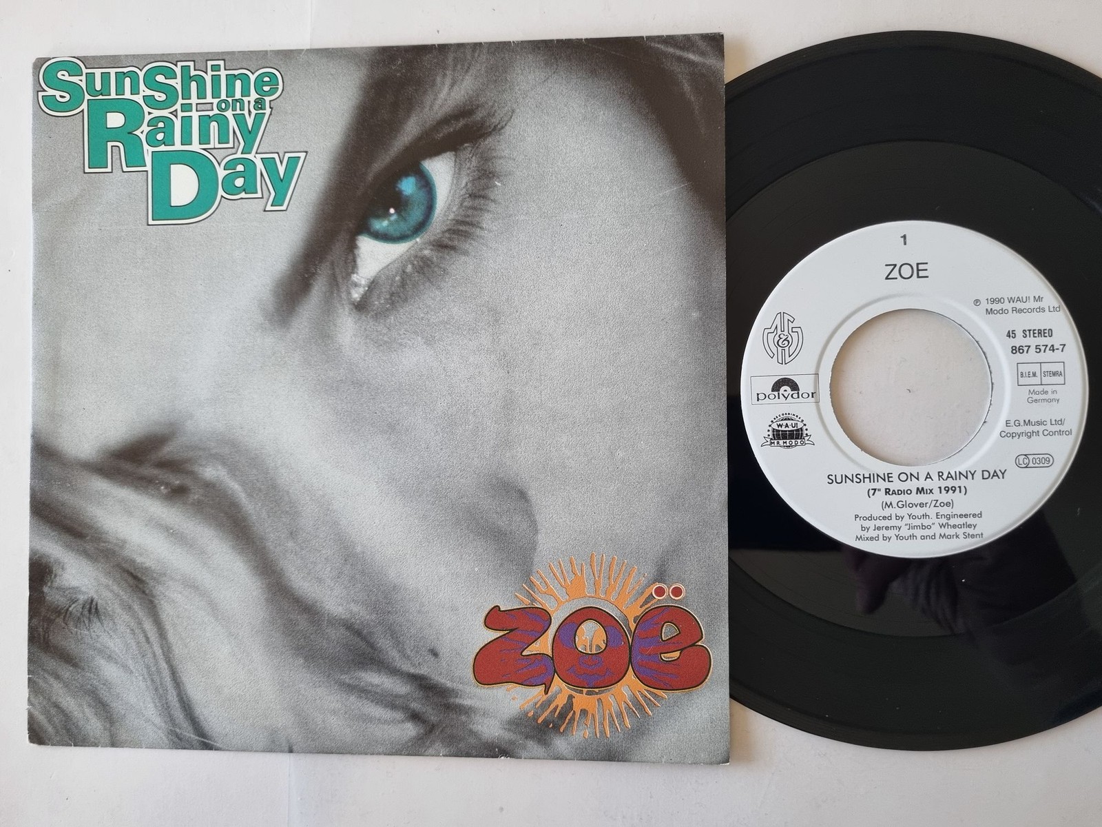 Zoe - Sunshine On A Rainy Day 7'' Vinyl Germany