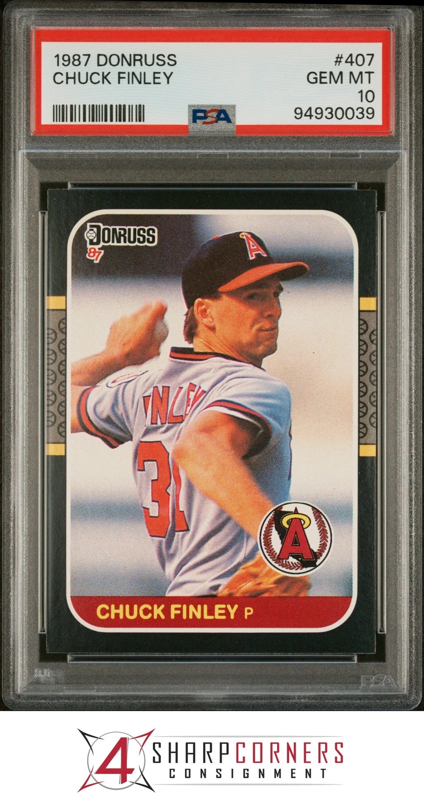 Chuck Finley trading card