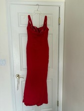 red sequin corset style prom dress
