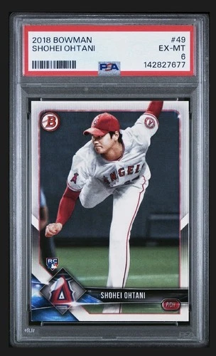 2018 Bowman Baseball Shohei Ohtani RC Rookie Card PSA 6 EX-MINT #49 Angels