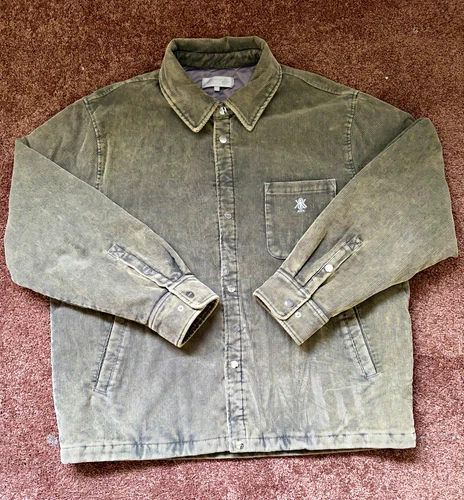 Kith Men's Olive Corduroy Shirt Jacket Button Front Pockets Mid-Length XL - product listing photo