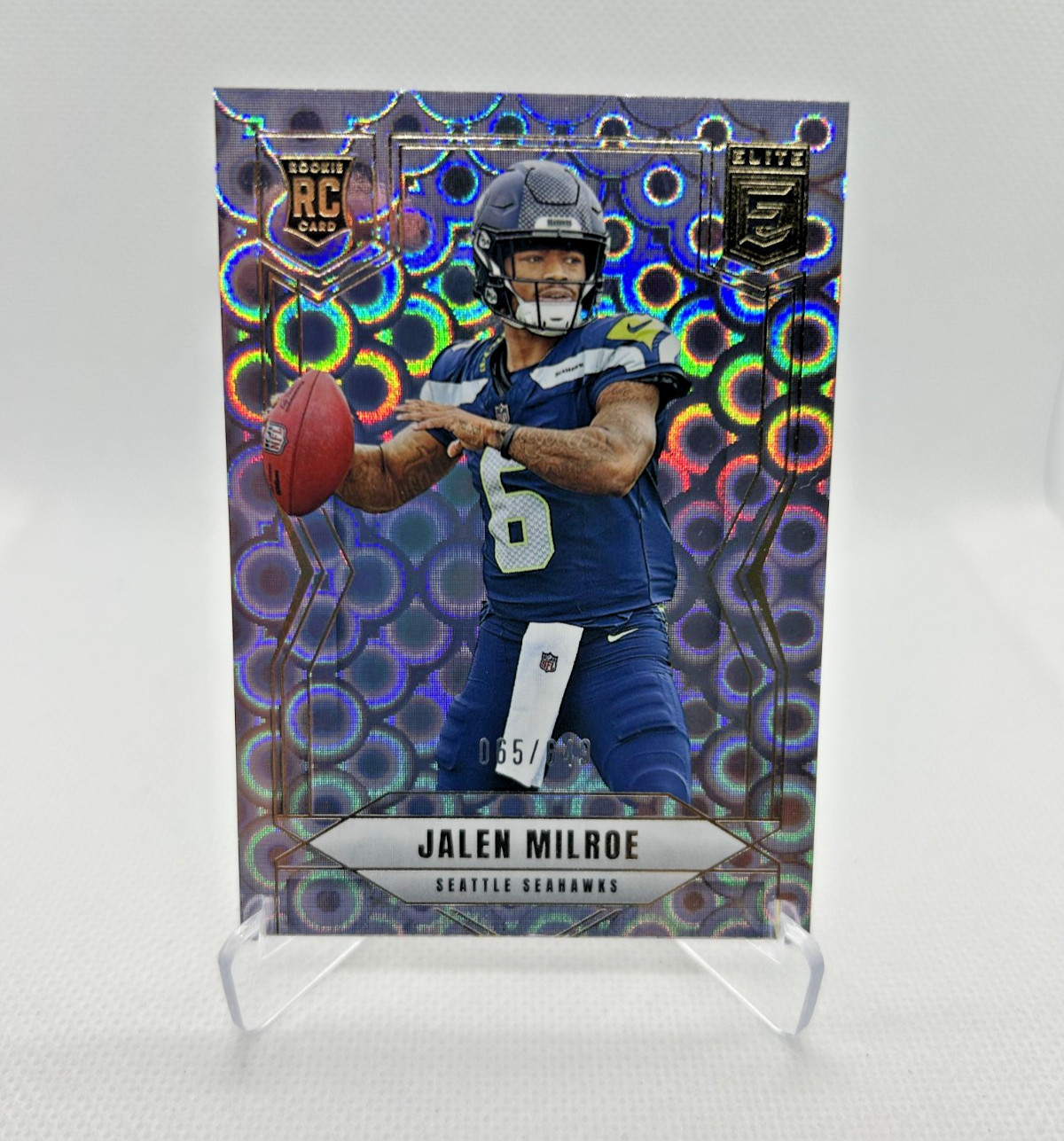 Jalen Milroe RC /649 - 2025 Donruss Elite Lavender Pyramids #131 - Short Print