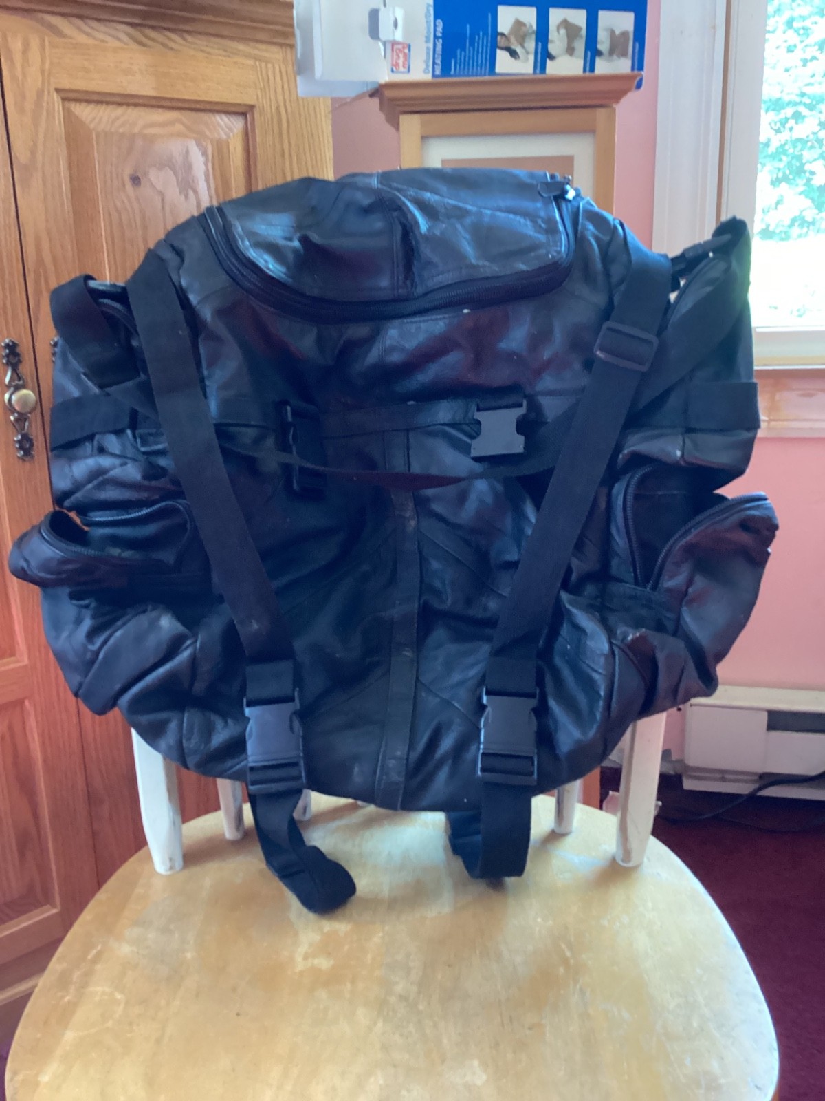 Black Leather Backpack - image 2