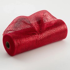 Decorative Foil Mesh Red Metallic Valentine's Day Ribbon Wreath Material 21"x30'