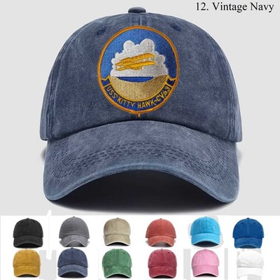 Customized Personalization Embroidered Hat Uss Kitty Hawk Cv-63, Trucker Hat