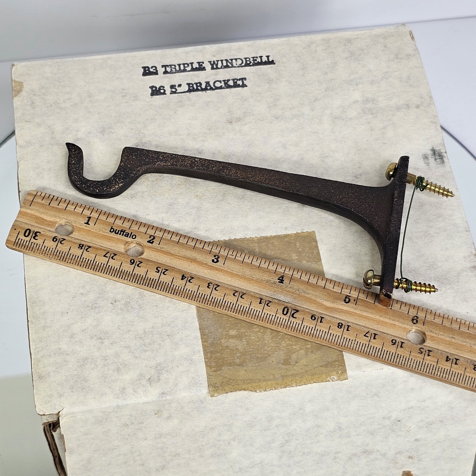 1984 Richard Fisher Authentic Wind Chime Triple Bell Original Sticker And Box