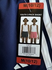 Adidas Youth Girl's 2-pack Shorts, BLUE  Pink M 10/12 