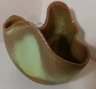 Vintage Frankoma Free Form Drapery Vase Planter Pottery F29 Prairie Green 5.5 in