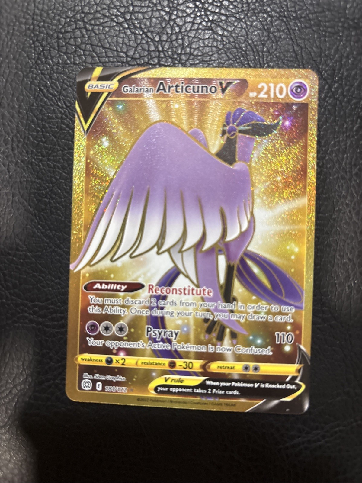 Articuno Gold Card Brilliant Stars 181/172, NM Pokemon Card