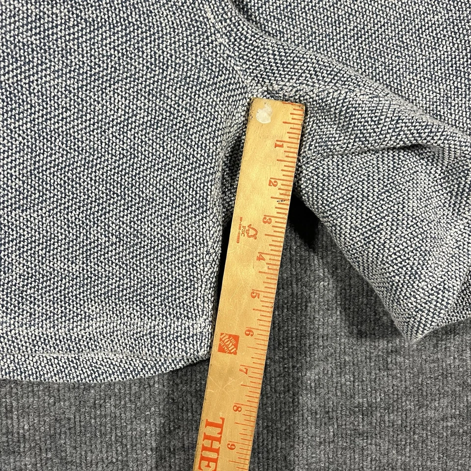 Pantalones Cortos Faherty Para Hombre Medianos Gris Blanco Espiga Tejido Cordón Salón Informal Foto 4 de 4