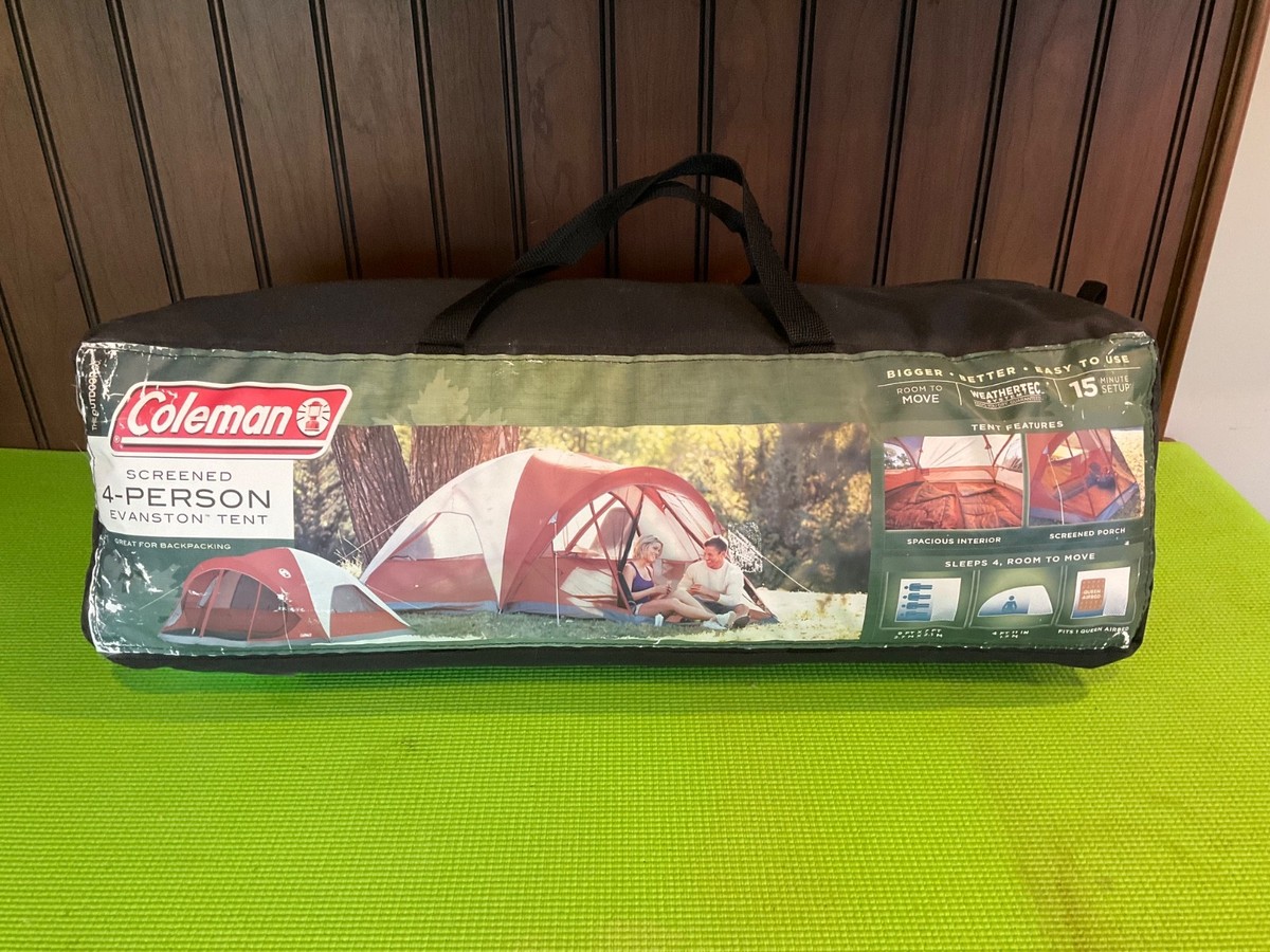 Coleman Evanston 4-Person Tent with Screened Porch WeatherTec Dome