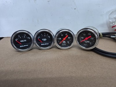 New AUTOMETER- Oil Pressure ,Temp, Amp and   Fuel Gauge Missing Box's 