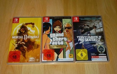 Nintendo Switch Spiele GTA Triology Mortal Kompat Tony Hawk 1+2