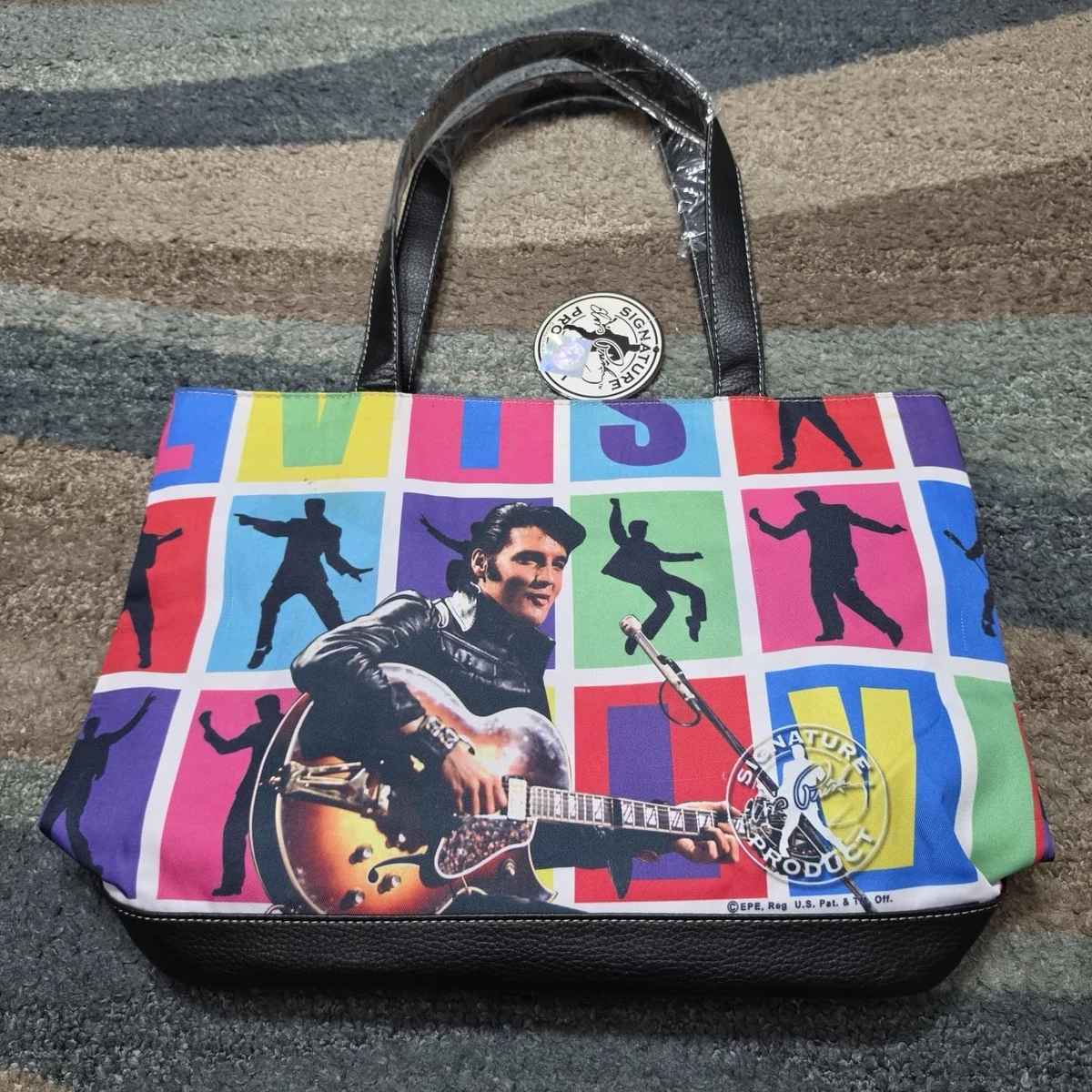 Vandor Elvis Presley – Borsa Di Latta Grande (XL) – Porta Pranzo Retrò Con Manico Pieghevole – 22,9 X 8,9 X 19,1 Cm