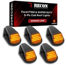 Recon 264100bk 5pc Cab Light Set Led Smoked Lens With Amber Leds Recon 264100bk 5pc Cab Light Set Led Smoked Lens With Amber Leds