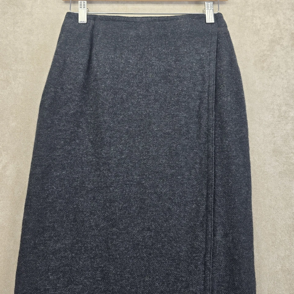 Falda de lana envolvente con flecos manta vintage Jones New York Country para mujer talla 4 Foto 4 de 4