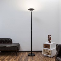 Lindby Stehlampe, Deckenfluter Dimmbar Metall Schwarz, Standleuchte 45° Neigbare