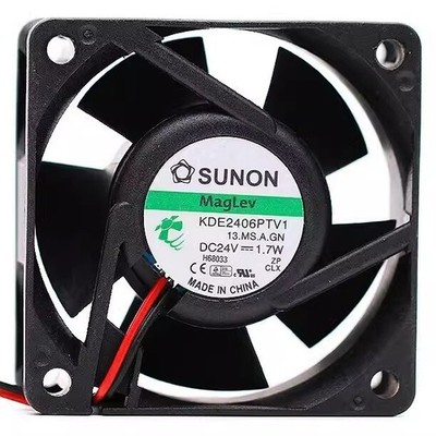   KDE2406PTV1 DC24V 1.7W 6025 6CM 2-Wire Inverter Cooling Fan #jg