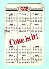 1985 Coca-Cola POCKET CALENDAR-PLANT ISSUE (27-3)