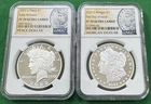 2023 S PROOF SILVER PEACE & MORGAN DOLLAR NGC PF70UC 2 COIN SET