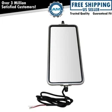 16" x 7" Stainless Steel West Coast Mirror Heated Turn Signal Bubble Back New