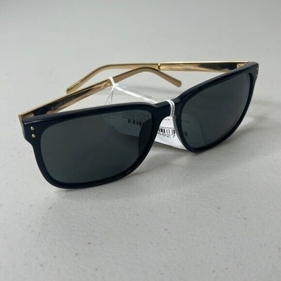 rtr Linda FarrowBlack Gold Sunglasses colorblock square fit  display picture 1