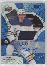 2021-22 Upper Deck Allure Blue Line Jersey /25 Victor Olofsson #51 Auto 1r79