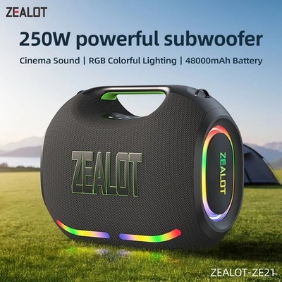  Zealot ZE21  250W Power-Bass Bluetooth Lautsprecher |Outdoor Monster Speaker 