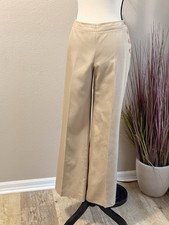 Ann Taylor Tan Silk  Cotton Blend Pants Size 4 EUC