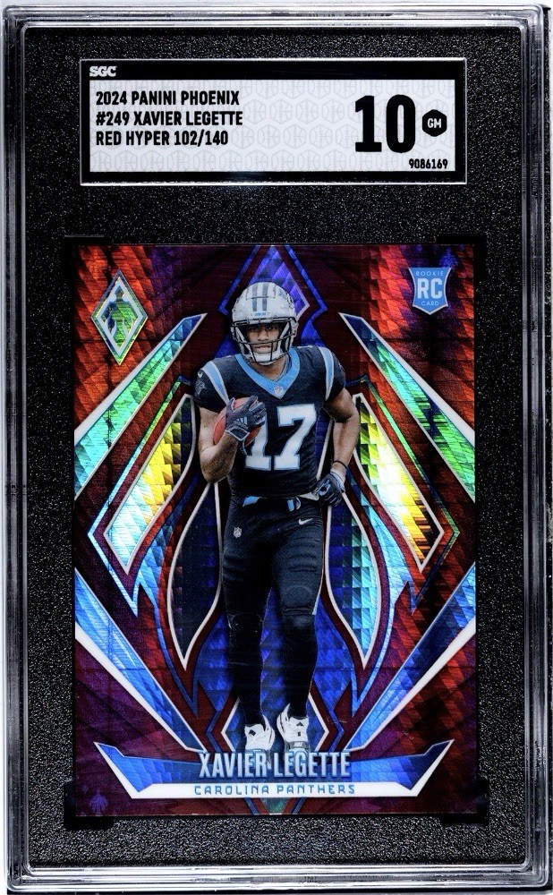 2024 Panini Phoenix - Rookies Xavier Legette #249 Red Hyper /140 (RC)