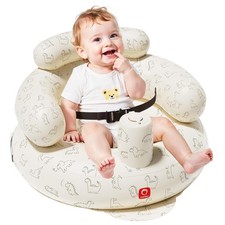 QPAU Inflatable Baby Seat with Safety Harness, Baby Chair for Sitting Up 3 Mont